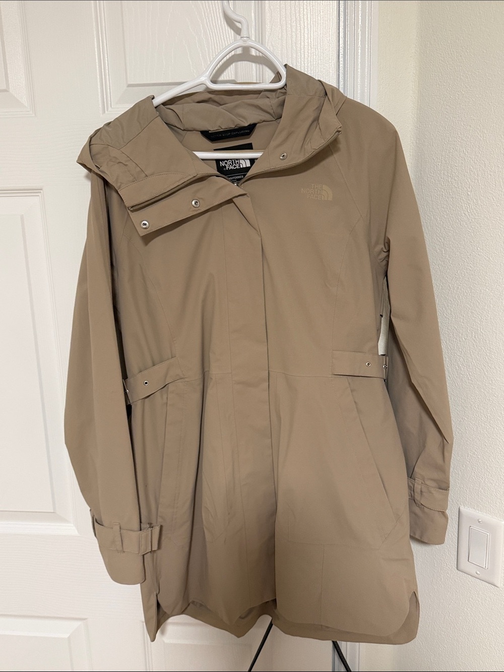 The North Face Women's Hooded Trench Coat in Khaki